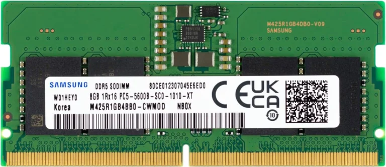 Samsung 8GB DDR5 5600MHz PC5-44800 CL46 SODIMM ლეპტოპის ოპერატიული მეხსიერება
