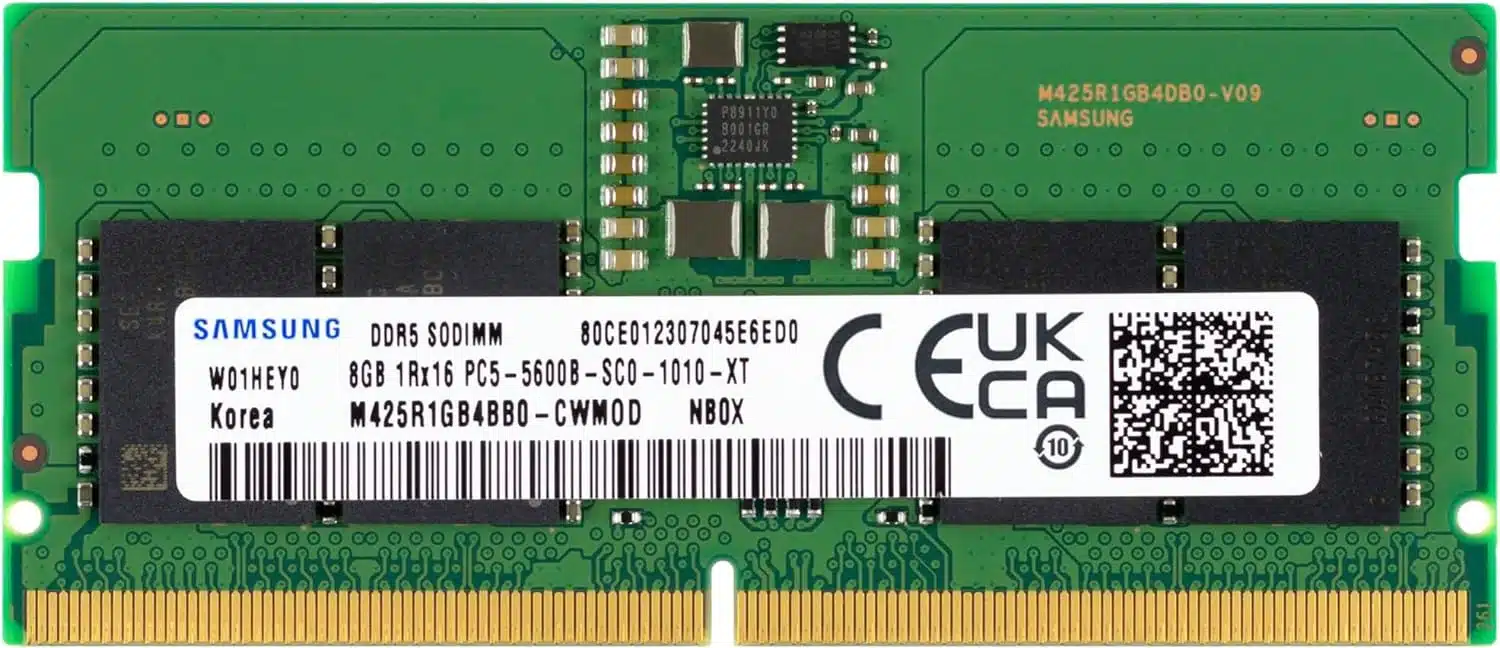 Samsung 8GB DDR5 5600MHz PC5-44800 CL46 SODIMM Laptop RAM Memory