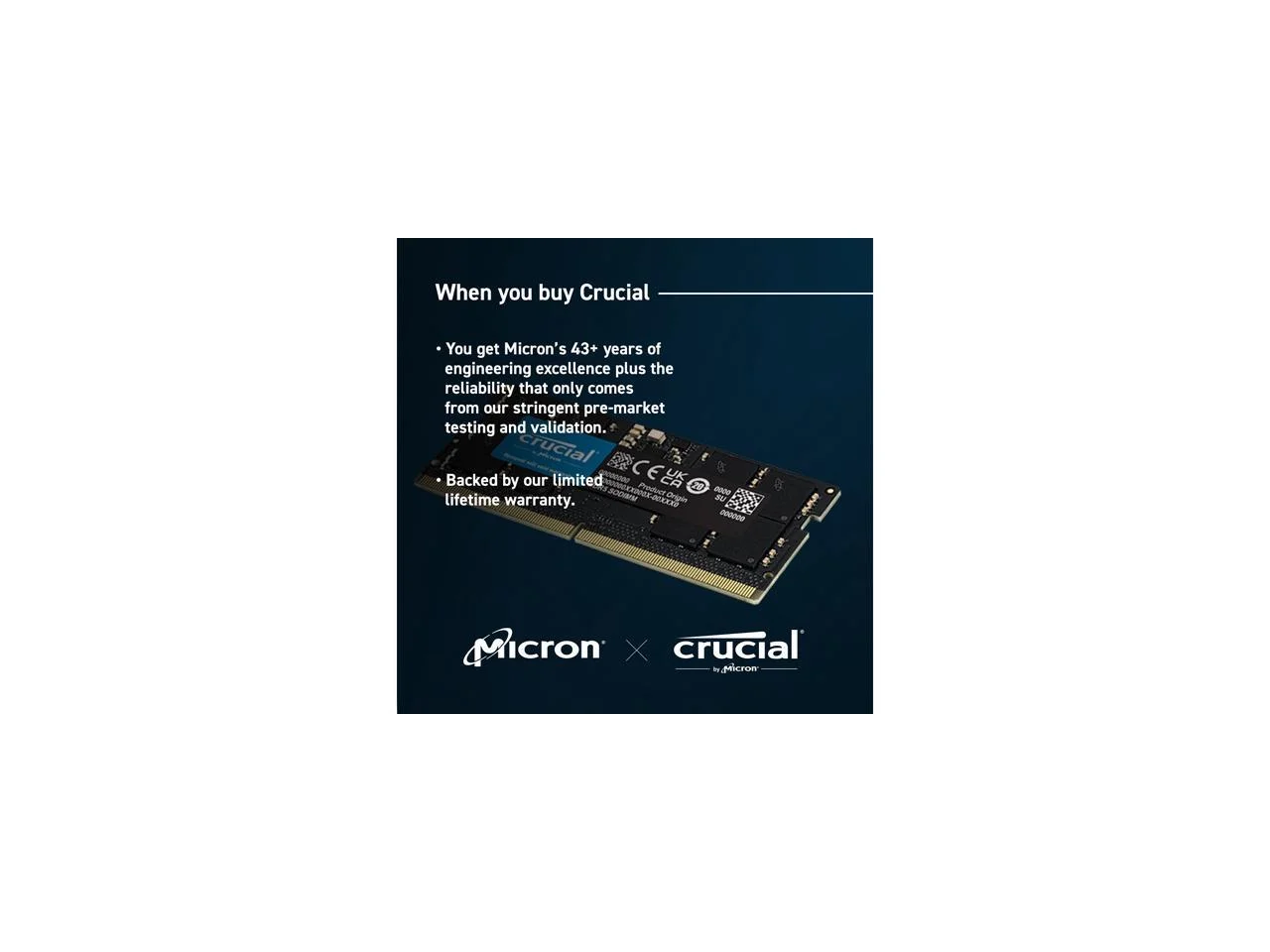 Crucial 64GB (2 x 32GB) 262-Pin DDR5 SO-DIMM DDR5 4800 (PC4 38400
