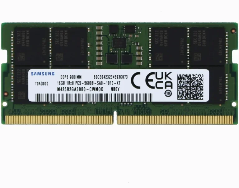 Samsung 16GB (1x16GB) DDR5 5600MHz მეხსიერება ლეპტოპისთვის