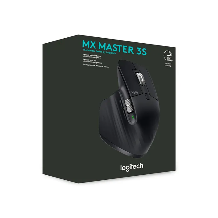Logitech MX Master 3S უსადენო მაუსი - შავი