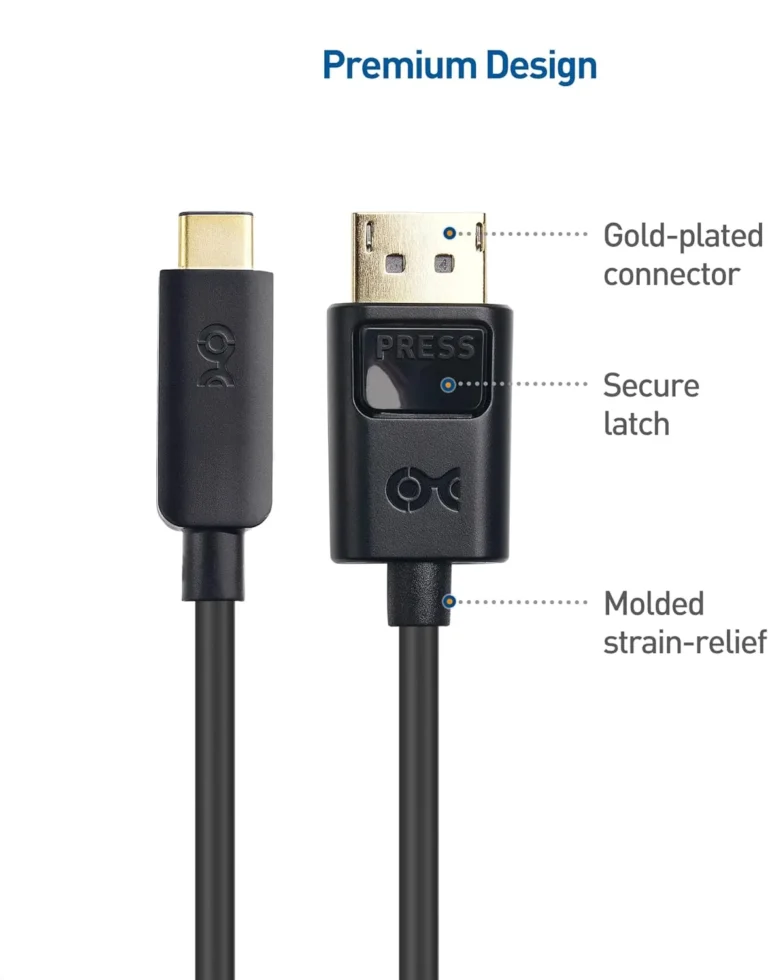 USB-C to DisplayPort USB C to DP კაბელი Thunderbolt 4 / USB4