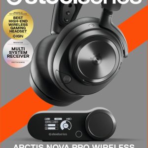 SteelSeries - Arctis Nova Pro უსადენო სათამაშო ყურსასმენი Xbox, PC, ios, Android- შავი