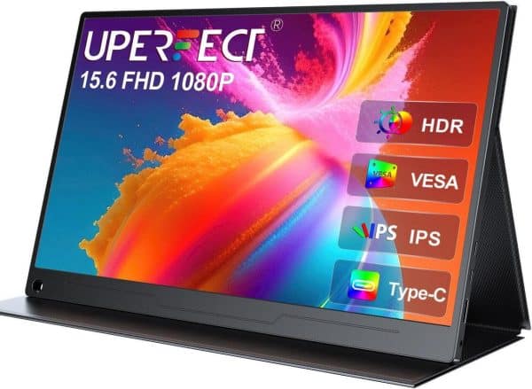 UPERFECT 15.6″ FHD Portable Monitor – USB‑C, HDMI, VESA, Eye Care product image