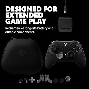 Xbox Elite Series 2 Wireless Gaming Controller – Black – Xbox Series X|S, Xbox One, Windows PC, Android, and iOS 1 710GXOXwgL. UF350350 QL80