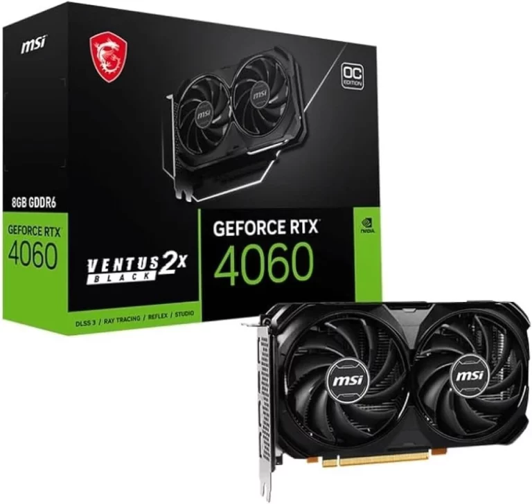 MSI RTX 4060 VENTUS 2X 8GB OC – ორმაგი ვენტილატორით