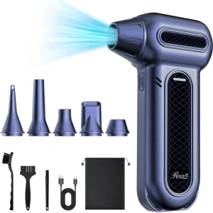 Rosewill Cordless Air Duster | 130,000 RPM Turbo | 2-in-1 Blower & Vacuum