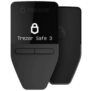 Trezor Safe 3 Cosmic Black crypto hardware wallet
