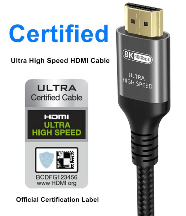 Ubluker 10K 8K 4K HDMI Cable 48Gbps 6.6 FT