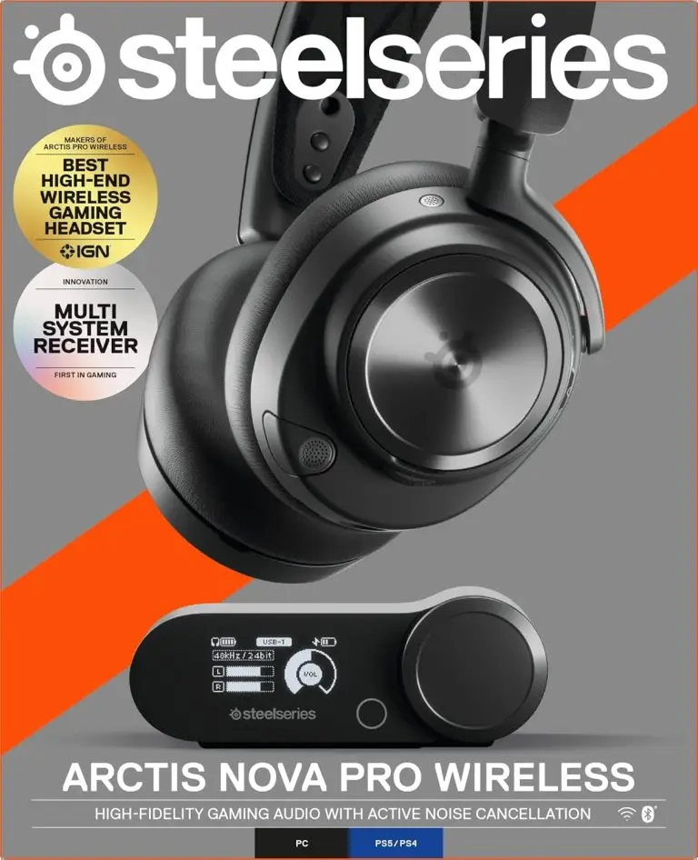 SteelSeries - Arctis Nova Pro უსადენო სათამაშო ყურსასმენი Xbox, PC, ios, Android- შავი