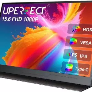 UPERFECT 15.6″ FHD პორტატული მონიტორი – USB‑C, HDMI, VESA, Eye Care