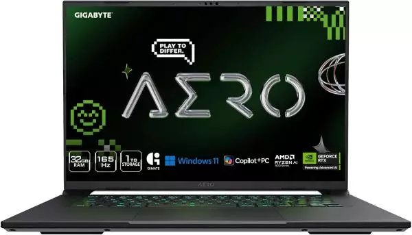 GIGABYTE AERO X16 165Hz RTX 5070 პროცესორი AMD Ryzen AI 9 HX 1 ტბ SSD 32 გბ ოპერატიული მეხსიერება 1 1 1